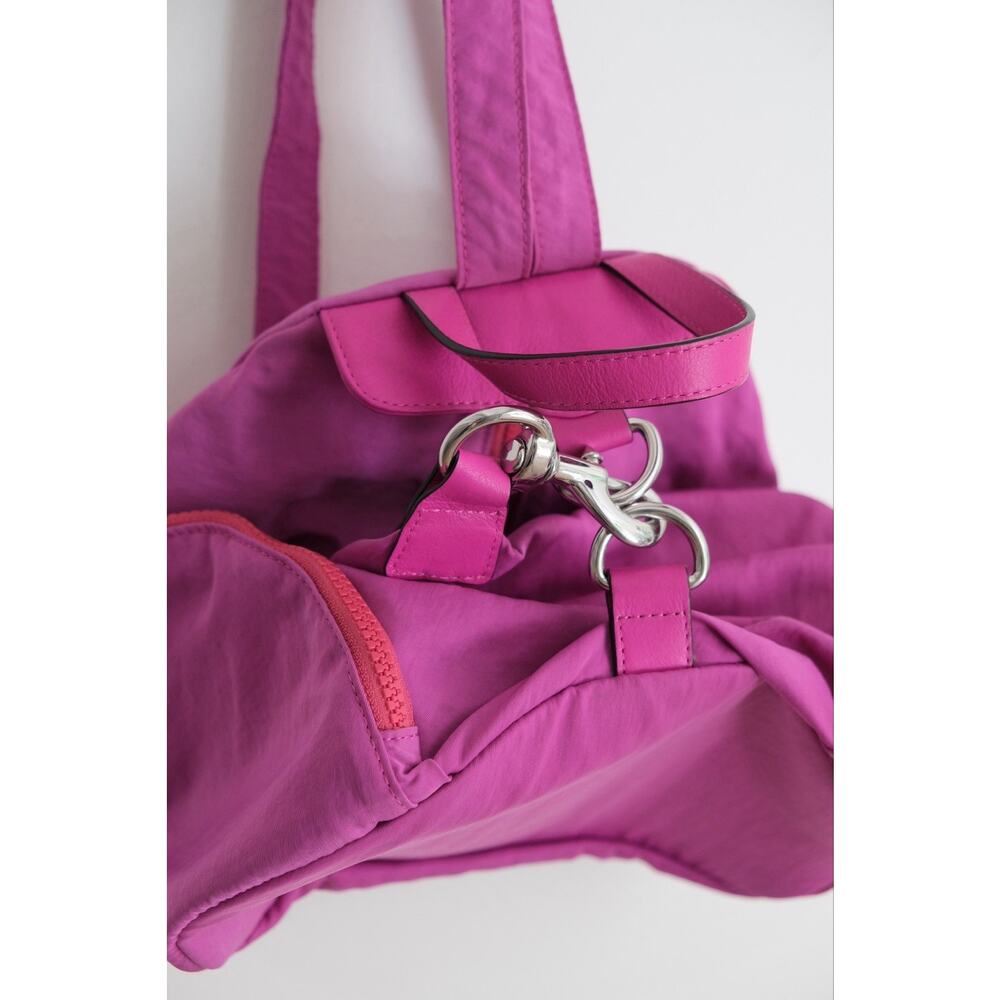 Rebecca Minkoff Julian Hot Pink Nylon/Leather Backpack PRODUCTION SAMPLE - Picture 5 of 12